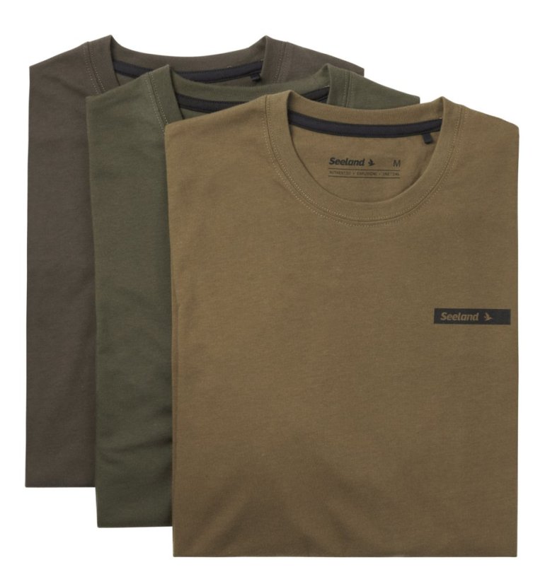 Seeland - 3pack triko pánské Pine green-Military olive-Grape leaf