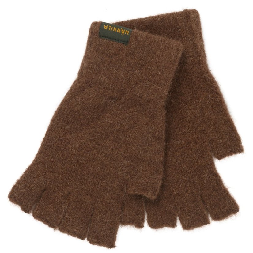 HÄRKILA - Alpacka poloprsté rukavice Pinecone brown