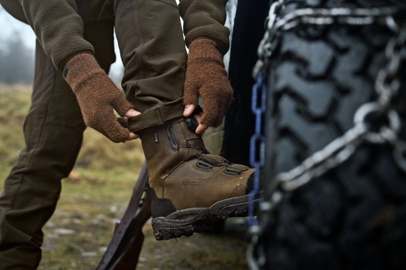 HÄRKILA - Alpacka poloprsté rukavice Pinecone brown