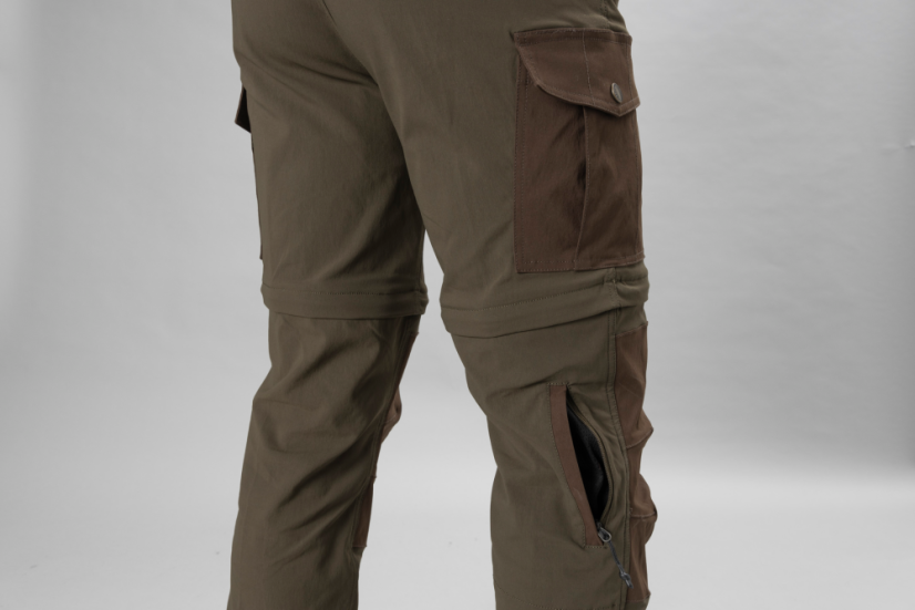 Seeland - Birch Zip-off kalhoty/kraťasy pánské Pine green-Demitasse brown