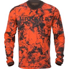 Härkila - Wildboar Pro triko pánské s dlouhým rukávem AXIS MSP®Orange blaze-Shadow brown
