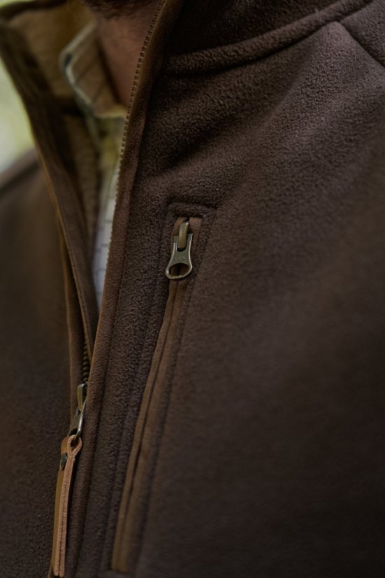 HÄRKILA - Sandhem Sherpa fleece vesta pánská Demitasse brown