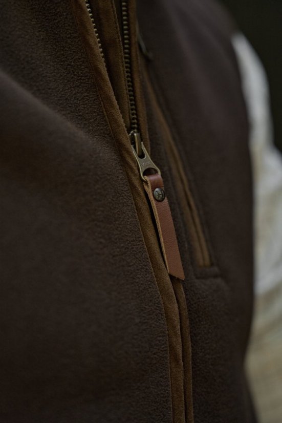 HÄRKILA - Sandhem Sherpa fleece vesta pánská Demitasse brown