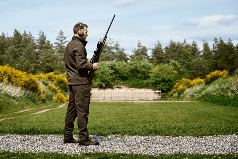 HÄRKILA - Scandinavian softshell bunda pánská Willow green-Shadow brown