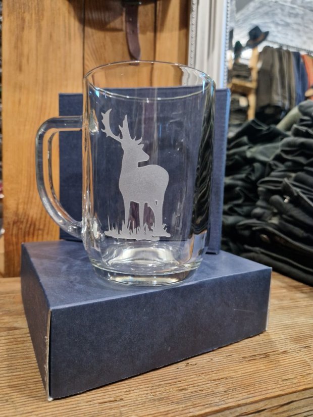 Brusírna Janský - ručně pískovaný pivní půllitr z českého křišťálu Daněk Brusírna Janský - ručně pískovaný pivní půllitr z českého křišťálu Daněk