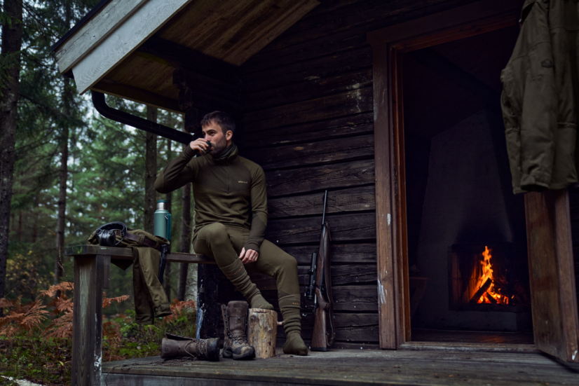 HÄRKILA  - Base Warm zip neck podvlekové triko s rolákem na zip