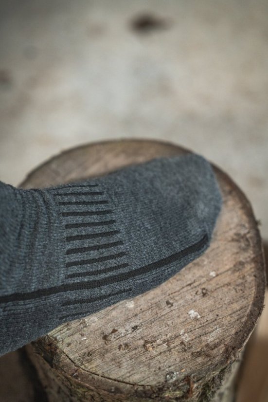 Seeland - Field Heavy Merino ponožky pánské Grey melange-Black