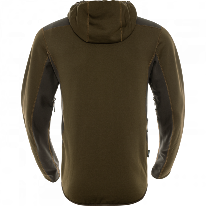 HÄRKILA - Deer Stalker Fleece hoodie  pánská Willow green/Shadow brown