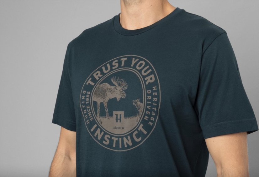 HÄRKILA  - Moose triko pánské modré s krátkým rukávem