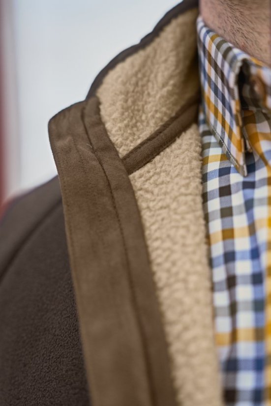 HÄRKILA - Sandhem Sherpa fleece bunda pánská Demitasse brown