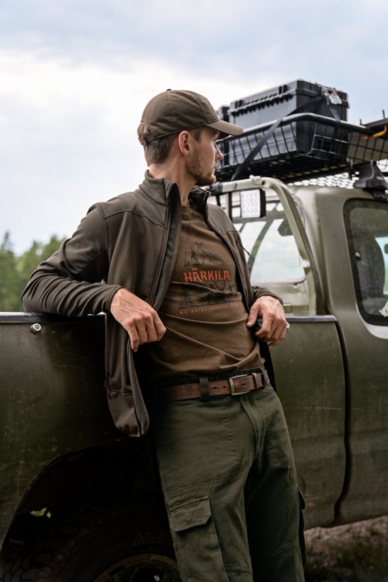 HÄRKILA  - Nature triko s krátkým rukávem pánské Slate black