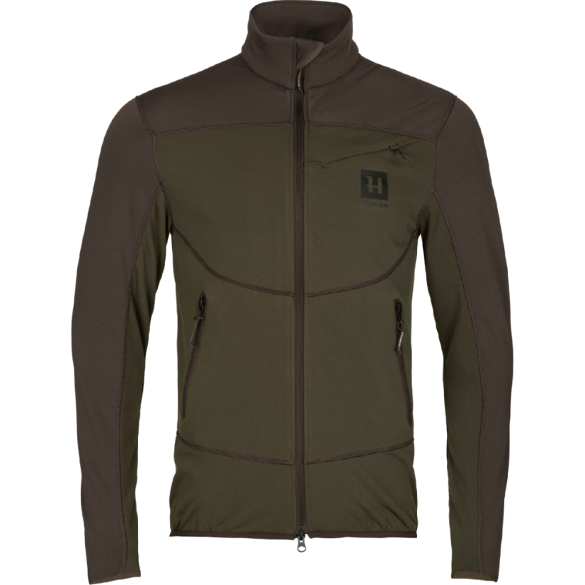 HÄRKILA - Olaf fleece mikina pánská Willow green-Shadow grey