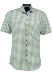 Orbis - Košile zelená pánská s kr. rukávem Slim Fit (3884)