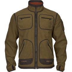 HÄRKILA  - Kamko fleece oboustranná bunda pánská Dark olive-Arabian spice