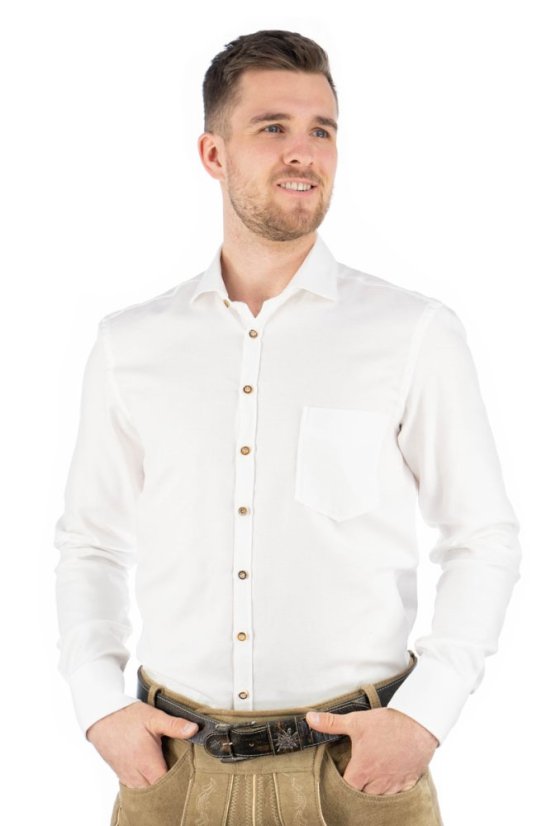 Gipfelstürmer - elegantní košile pánská bílá 3821
