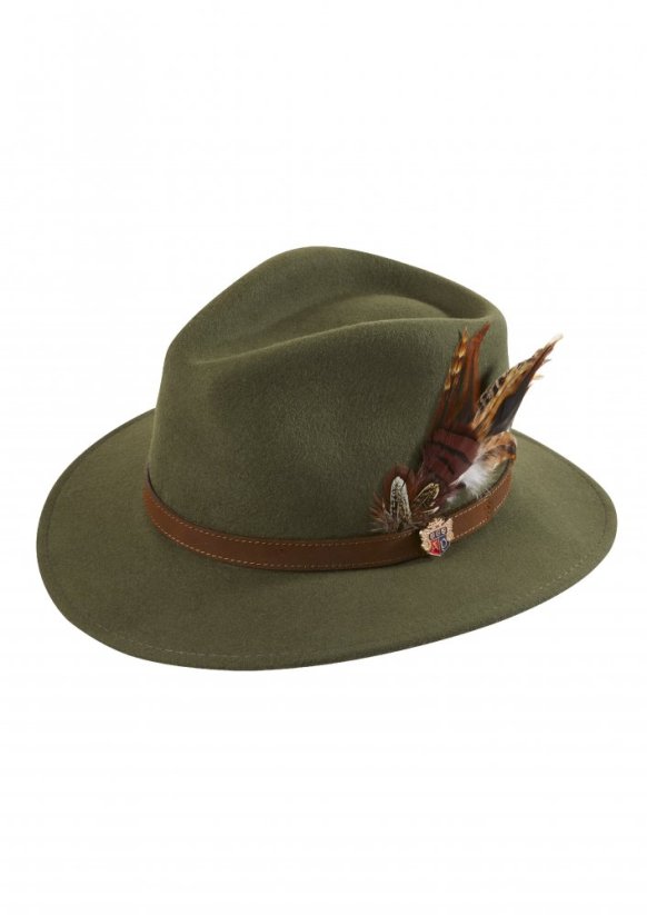 ALAN PAINE - Richmond UNISEX Felt klobouk zelený - Velikost: XL