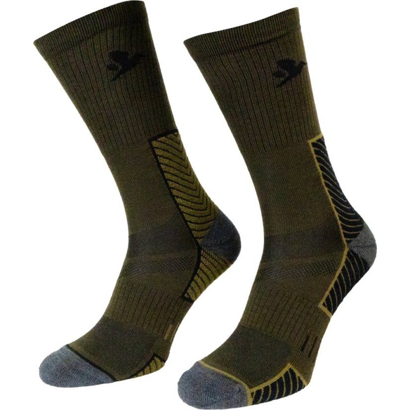 Seeland - Field Merino ponožky 2pack pánské Pine green-Military olive