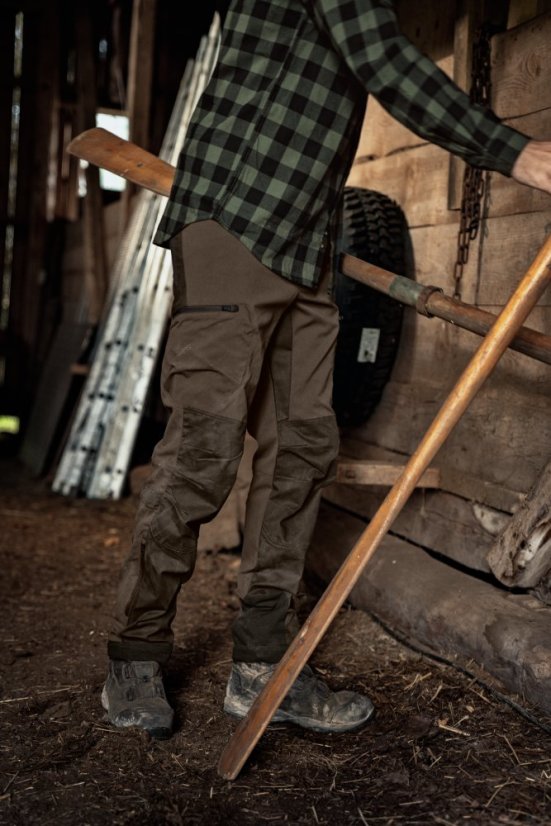 HÄRKILA - Ragnar kalhoty pánské Slate brown-Willow green