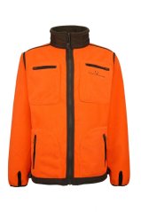 HUBERTUS - Windblocker oboustranná fleece bunda pánská oliv oranžová