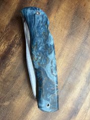 Lovecký nůž zavírací 10 cm s pilkou stabilizované dřevo