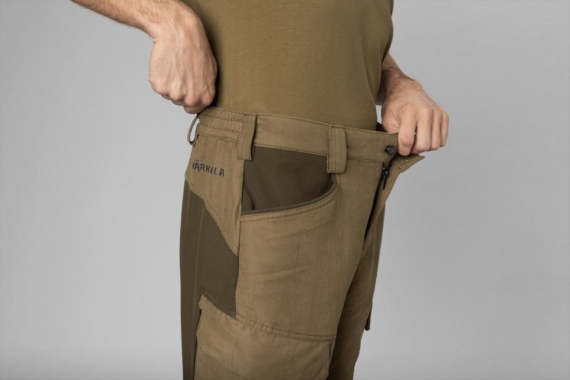 HÄRKILA  - Scandinavian kalhoty pánské Dark antique bronze-Willow green