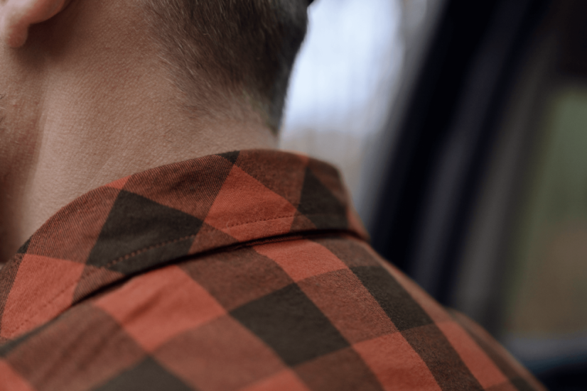 HÄRKILA - Scandinavian košile pánská Autumn orange check