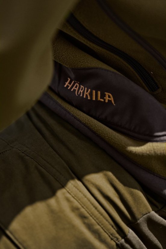 HÄRKILA  - Kamko fleece oboustranná bunda pánská Dark olive-Arabian spice