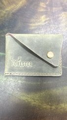 FORESTER - kožená minimalistická peněženka zelená