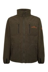 HUBERTUS - Windblocker oboustranná fleece bunda pánská oliv oranžová