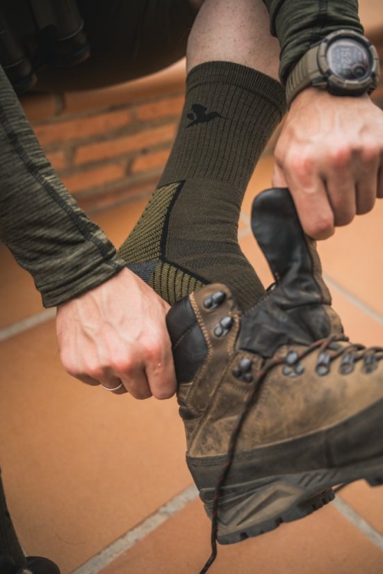 Seeland - Field Merino ponožky 2pack pánské Pine green-Military olive