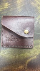 FORESTER - kožená minimalistická sleeve peněženka leštěná tmavě hnědá