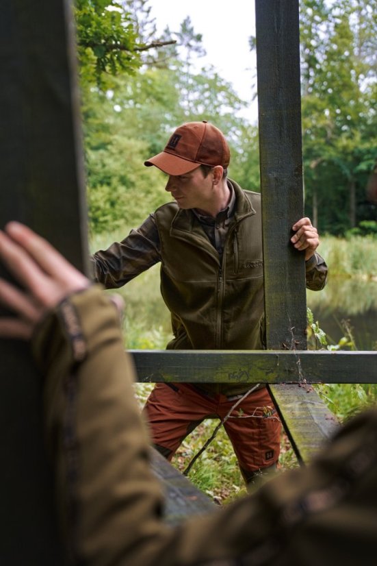 HÄRKILA - Fjell fleece vesta pánská Hunting green-Willow green