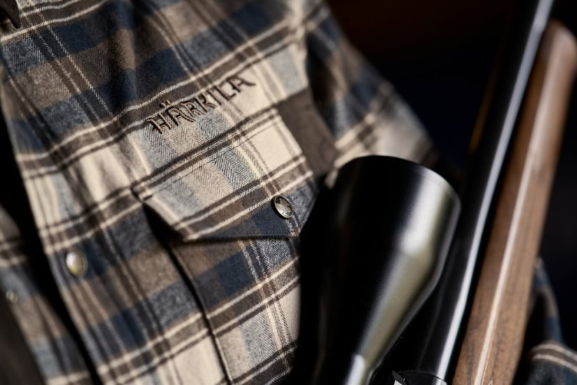 HÄRKILA - Aivak flanelová košile pánská Turkish coffee