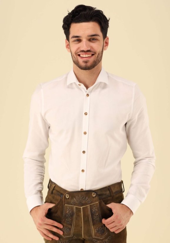 Gipfelsturmer - košile pánská bílá Body Fit 3829