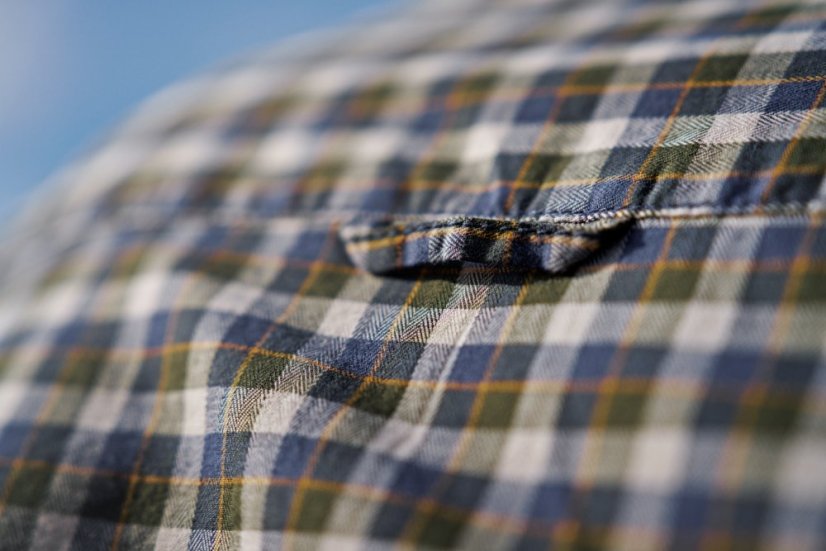 HÄRKILA  - Fjell košile s krátkým rukávem pánská Naval blue check