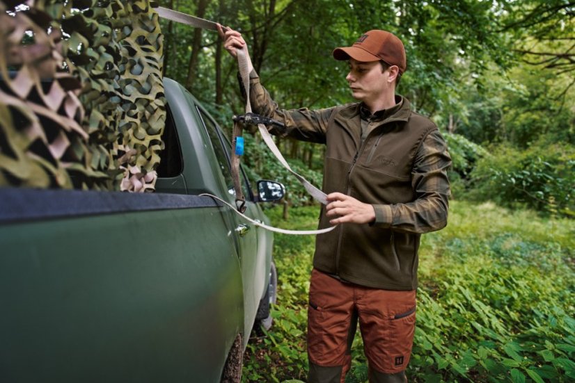 HÄRKILA - Fjell fleece vesta pánská Hunting green-Willow green
