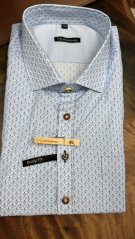 Gipfelstürmer - elegantní košile pánská s dlouhým rukávem modrá 3658