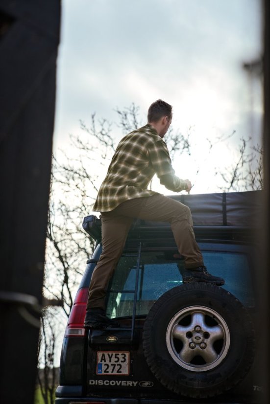 HÄRKILA - Folke košilová bunda pánská Willow green