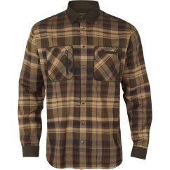HÄRKILA  - Pajala košile pánská Beige W/Brown