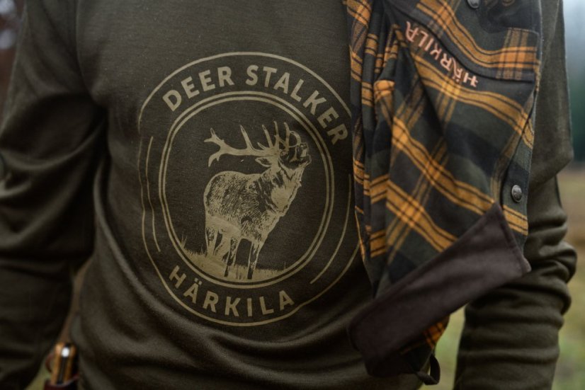 HÄRKILA - Game triko s dlouhým rukávem pánské Willow green stag