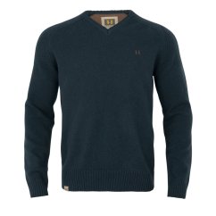 HÄRKILA - Vincent Merino V výstřih svetr pánský Dark navy