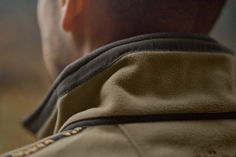 HÄRKILA  - Kamko fleece oboustranná bunda pánská Dark antique bronze-Willow green