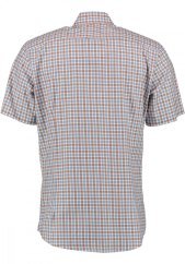 Orbis - Košile pánská hnědá s kr. rukávem Slim Fit (3884 63)