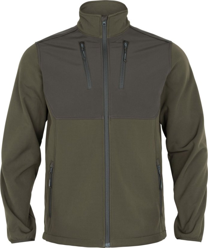 HÄRKILA - Scandinavian softshell bunda pánská Willow green-Shadow brown