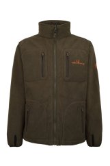 HUBERTUS - Windblocker oboustranná fleece bunda pánská oliv oranžová