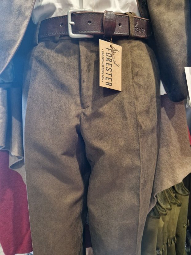 FORESTER - Kalhoty společenské pánské hnědé