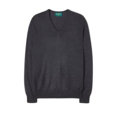ALAN PAINE - Millbrook Vee Neck svetr pánský Charcoal