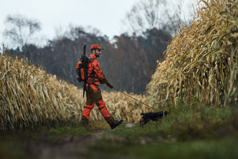 HÄRKILA - Wildboar Pro camo fleece bunda pánská AXIS MSP® orange-Shadow brown