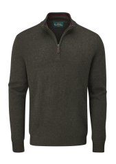 ALAN PAINE - Streetly half zip se stojáčkem svetr pánský Seaweed