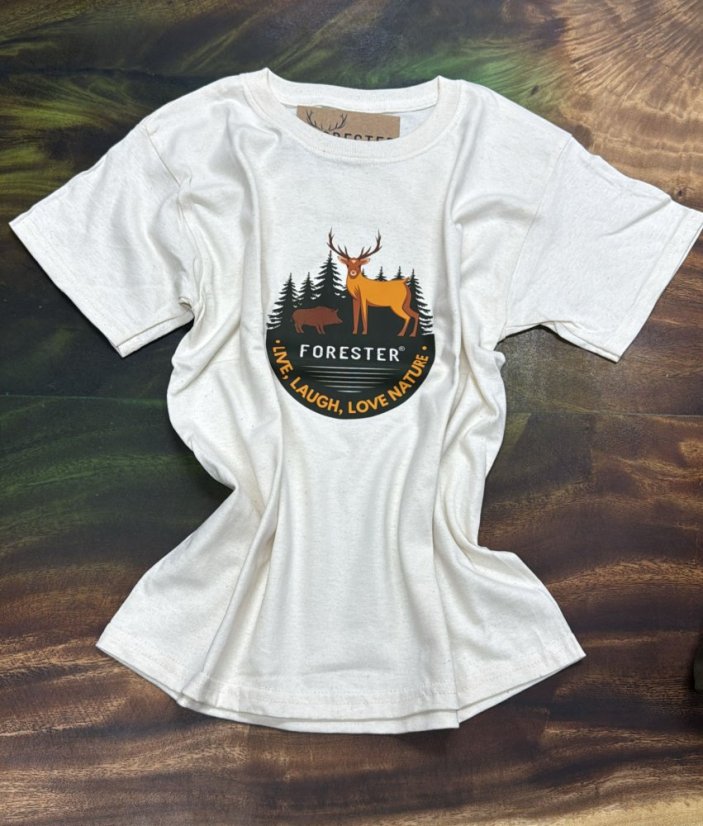 FORESTER - triko Natur logo dětské béžové